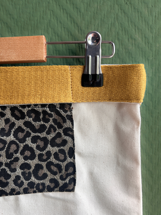 Tamed Tote - Effen band geel | Panter (met platte bodem)
