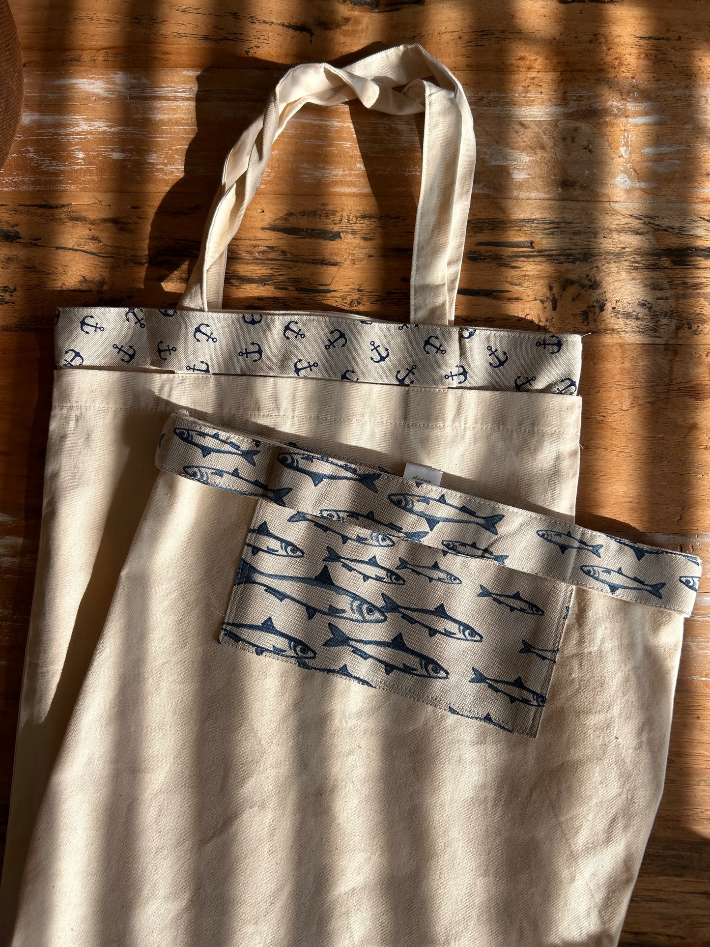 Anchored Tote - Vissen (voor klassieke totes)