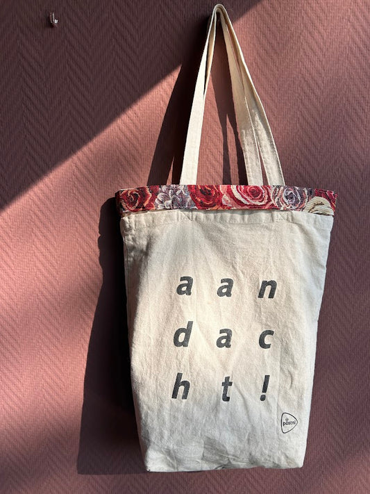 Serene Tote - Rode Rozen (met platte bodem)