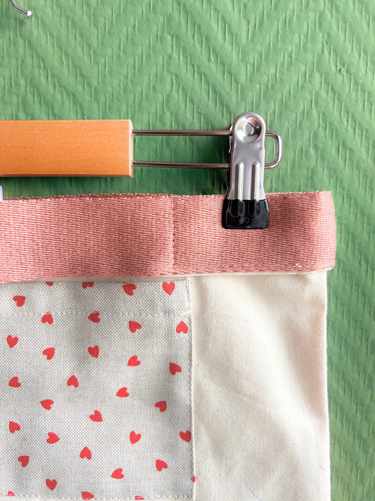 Loved Tote - Effen band rood | Hartjes (voor klassieke totes)